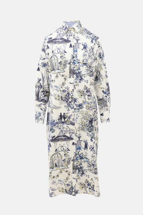 Laboratorio Capri Printed Shirt Dress