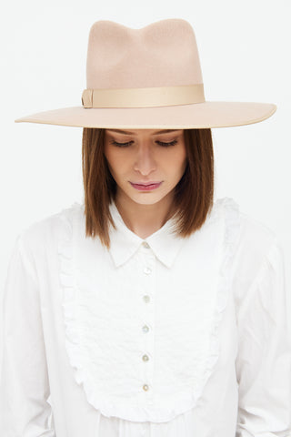 Lack Of Color Beige Rancher Wool Hat