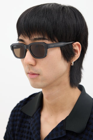 Lacoste Black L6048S Square Sunglasses