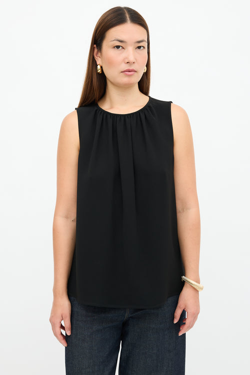 Lafayette 148 Crepe Sleeveless Blouse