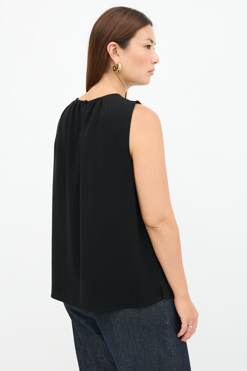 Lafayette 148 Crepe Sleeveless Blouse