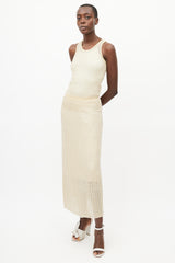 Lafayette 148 Yellow & Grey Knit Skirt Set