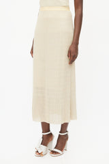 Lafayette 148 Yellow & Grey Knit Skirt Set