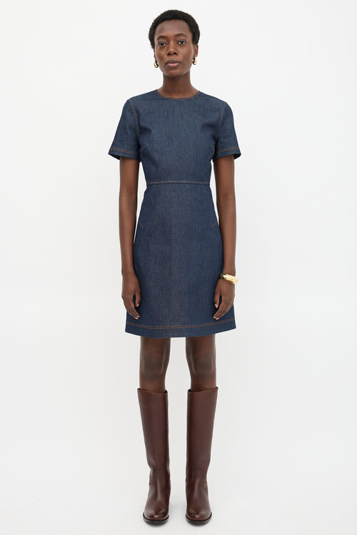 Lafayette 148 Denim Fit & Flare Dress