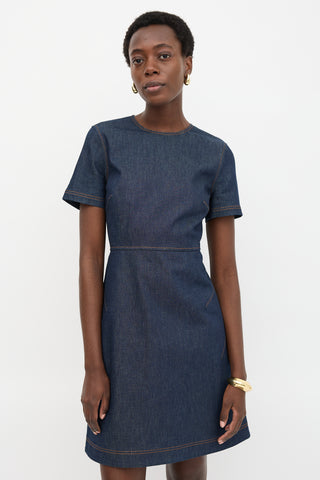 Lafayette 148 Denim Fit & Flare Dress