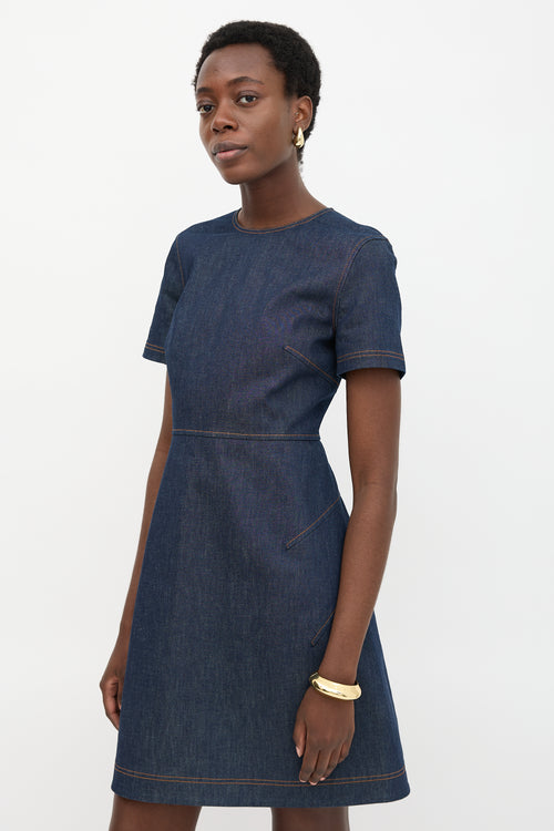 Lafayette 148 Denim Fit & Flare Dress