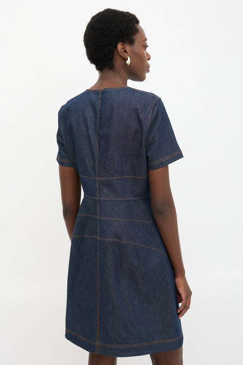 Lafayette 148 Denim Fit & Flare Dress