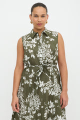 Lafayette 148 Floral Check Dress