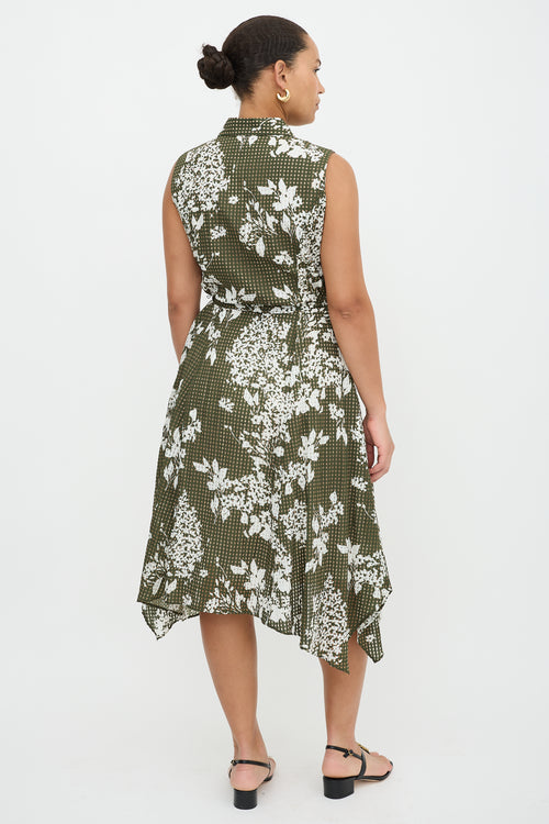 Lafayette 148 Floral Check Dress