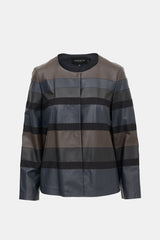 Lafayette 148 Leather Patchwork Jacket