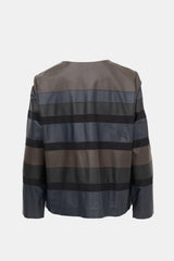 Lafayette 148 Leather Patchwork Jacket