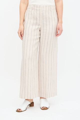 Lafayette 148 Linen Sullivan Pinstripe Trouser