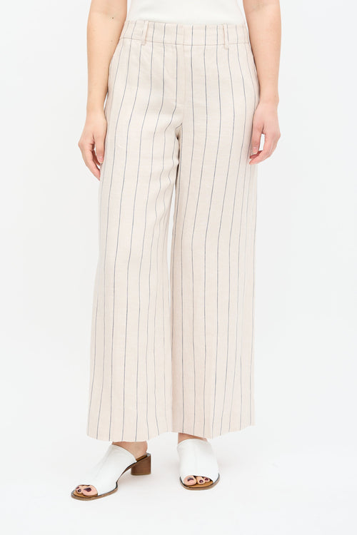 Lafayette 148 Linen Sullivan Pinstripe Trouser