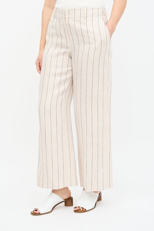 Lafayette 148 Linen Sullivan Pinstripe Trouser