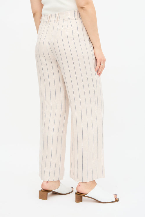 Lafayette 148 Linen Sullivan Pinstripe Trouser