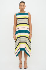 Lafayette 148 Striped Sleeveless Dress