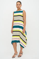 Lafayette 148 Striped Sleeveless Dress