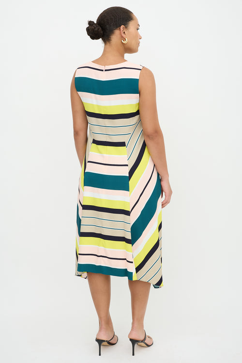 Lafayette 148 Striped Sleeveless Dress