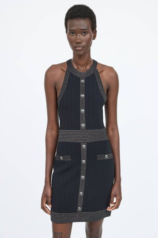 L'Agence Sparkly Button Dress