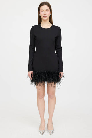 Lamarque Feather Trim Midi Dress