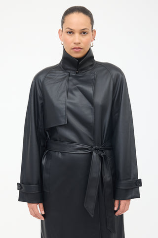 Lamarque Faux Leather Trench Coat