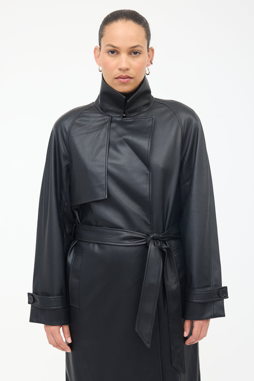 Lamarque Faux Leather Trench Coat