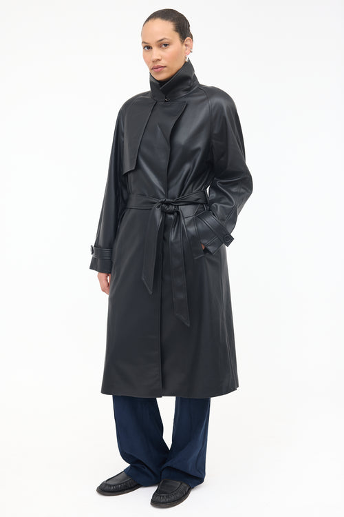 Lamarque Faux Leather Trench Coat