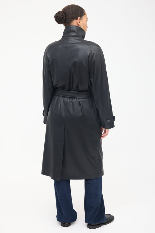 Lamarque Faux Leather Trench Coat