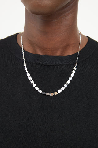 14K White Gold Nude Gradual Necklace