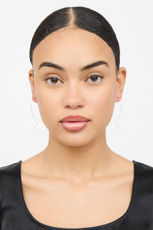 Lana 14K Yellow Gold Hooked On Hoop Earrings