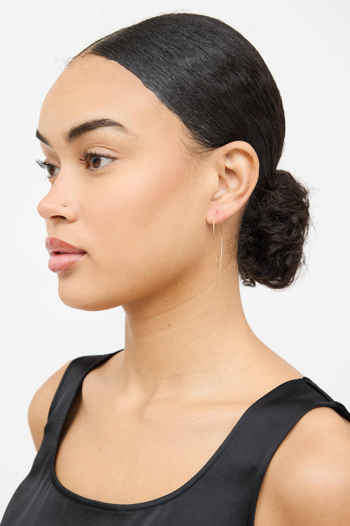 Lana 14K Yellow Gold Hooked On Hoop Earrings