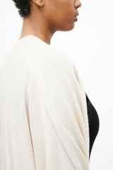 Lanvin Beige Knit Flower Shrug