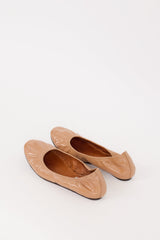 Lanvin Beige Patent Elasticized Ballet Flat