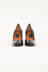 Lanvin Black Patent Leather Round Toe Pump