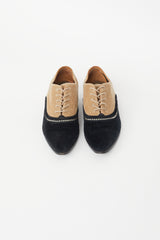 Lanvin Black & Brown Rhinestone Oxford