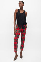 Lanvin Black & Gold Chain Fringed Top