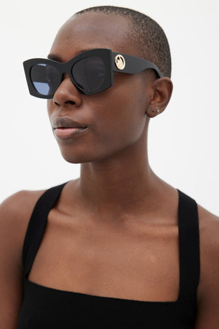 Lanvin Black LNV605S Oversized Square Sunglasses