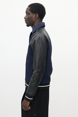 Lanvin Black & Navy Leather Jacket
