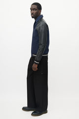 Lanvin Black & Navy Leather Jacket