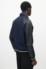 Lanvin Black & Navy Leather Jacket