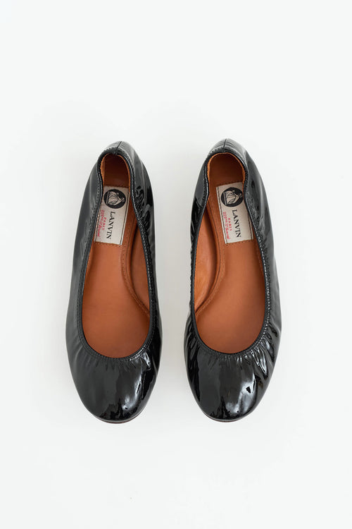 Lanvin Patent Scrunch Ballet Flat