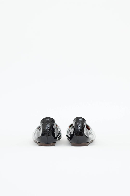 Lanvin Patent Scrunch Ballet Flat