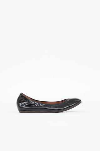 Lanvin Patent Scrunch Ballet Flat