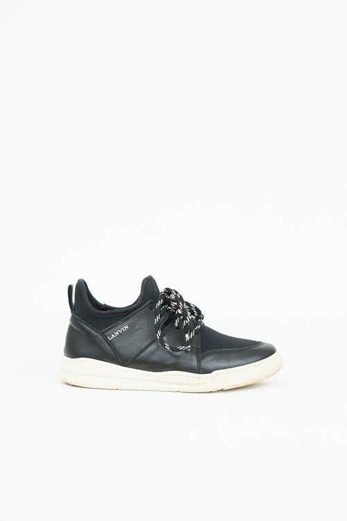 Lanvin Leather Neoprene Sneaker