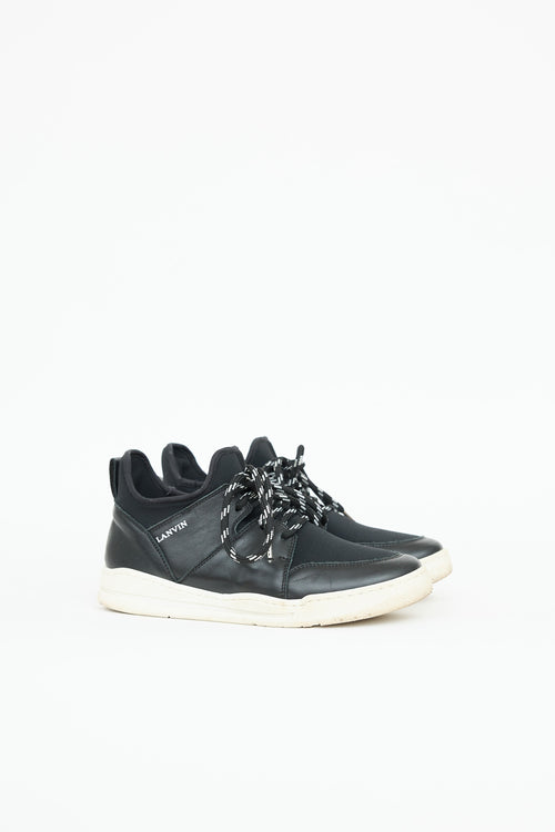 Lanvin Leather Neoprene Sneaker