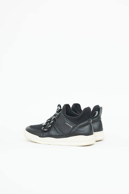 Lanvin Leather Neoprene Sneaker