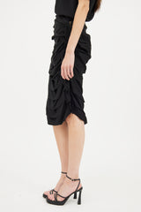 Lanvin Black Tiered Ruffle Skirt