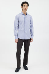 Lanvin Blue & White Button Long Sleeve Shirt