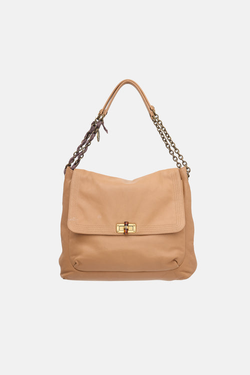 Lanvin Grained Leather Shoulder Bag