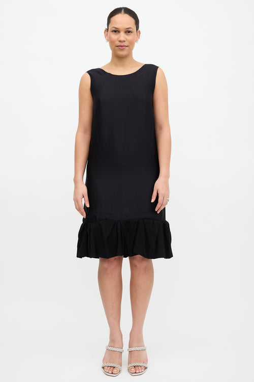 Lanvin FW 2007 Wool Ruffle Hem Dress